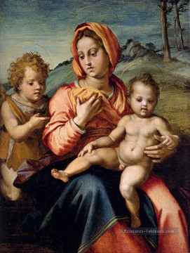  enfant - Vierge à l’Enfant avec l’Enfant Saint John dans un paysage Renaissance Andrea Maniérisme Andrea del Sarto